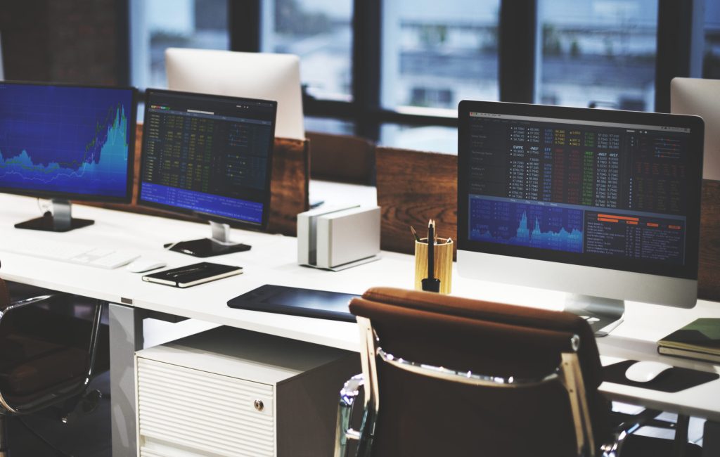 Contemporary Room Workplace Office Supplies Concept